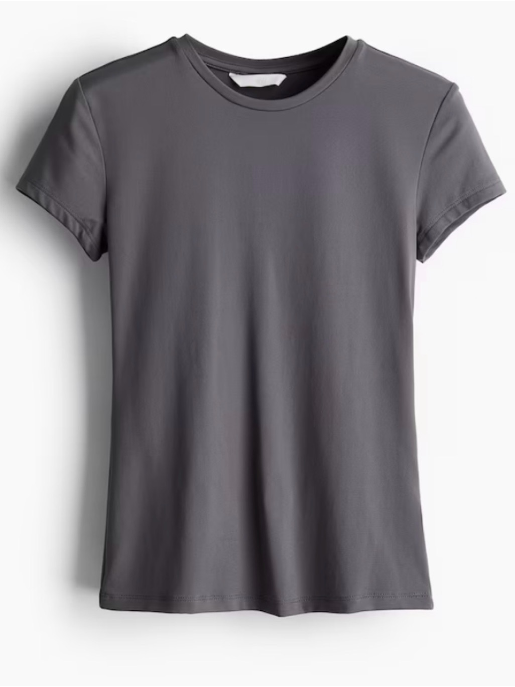 H&M Women's Short Sleeve Crewneck Tee In Charcoal